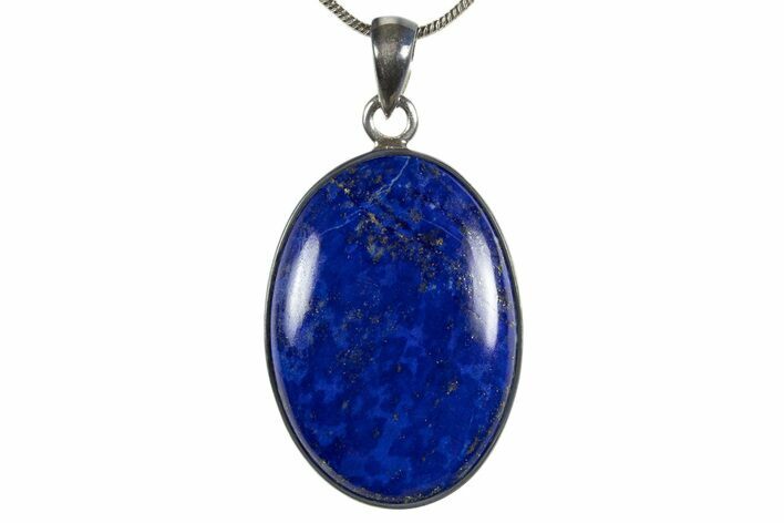 Polished Lapis Lazuli Pendant (Necklace) - Sterling Silver #345218